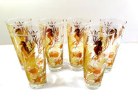 Load image into Gallery viewer, Bartlett Collins Mid-Century Under the Sea 22-Karat Gold Collins Glasses (Set of 6)
