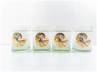 Load image into Gallery viewer, Culver Signed Mid-Century Golden Seashells Double Old Fashion Glasses (Set of 4)
