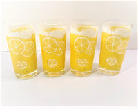 Load image into Gallery viewer, Fred Press Signed Mid-Century Lemon Fizz Glasses (Set of 4)
