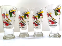 Load image into Gallery viewer, Vintage Fly Fishing Lures Pilsner Glasses (Set of 4)
