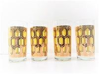 Load image into Gallery viewer, Hollywood Regency 22-Karat Gold and Green Highball Glasses (Set of 4)
