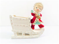 Load image into Gallery viewer, UCAGCO Japan Girl On Sled Planter
