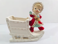 Load image into Gallery viewer, UCAGCO Japan Girl On Sled Planter
