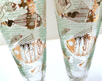 Load image into Gallery viewer, Libbey Mid-Century Marine Life Pilsner/Champagne Glasses (Set of 4)
