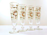 Load image into Gallery viewer, Libbey Mid-Century Marine Life Pilsner/Champagne Glasses (Set of 4)
