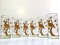 Load image into Gallery viewer, Vintage Golden Partridge In A Pear Tree Glasses (Set of 6)
