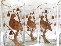 Load image into Gallery viewer, Vintage Golden Partridge In A Pear Tree Glasses (Set of 6)
