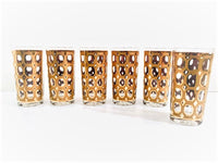 Load image into Gallery viewer, Capri of California Signed Mid-Century Golden Honeycomb Glasses (Set of 6)
