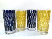 Load image into Gallery viewer, Fred Press Signed Mid-Century Ice Glasses (Set of 4)
