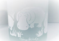Load image into Gallery viewer, Georges Briard Signed Mid-Century Frosted Hippopotamus Double Old Fashion Glasses (Set of 2)
