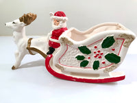 Load image into Gallery viewer, Santa and Reindeer Christmas Planter
