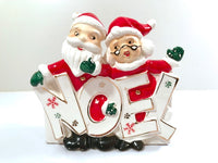 Load image into Gallery viewer, Vintage Dickson Mr. and Mrs. Claus Noel Planter
