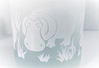 Load image into Gallery viewer, Georges Briard Signed Mid-Century Frosted Hippopotamus Double Old Fashion Glasses (Set of 2)

