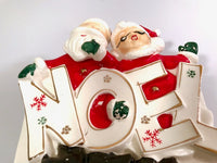 Load image into Gallery viewer, Vintage Dickson Mr. and Mrs. Claus Noel Planter
