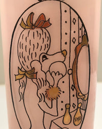 Load image into Gallery viewer, Georges Briard Signed Mid-Century Pink Poodle Vanity/Bathroom Glass
