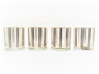Load image into Gallery viewer, Culver Signed Mid-Century Pinstripes Double Old Fashion Glasses (Set of 4)
