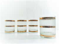 Load image into Gallery viewer, Culver Mid-Century 22-Karat Gold Icicle Double Old Fashion Glasses (Set of 4)
