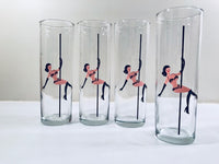 Load image into Gallery viewer, Libbey Glass Mid-Century Tiny Dancer Tall Collins Glasses (Set of 4)
