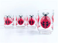 Load image into Gallery viewer, Libbey Vintage Lady Bug Glasses (Set of 4)
