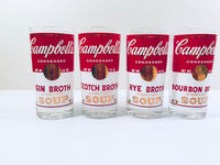 Load image into Gallery viewer, Georges Briard Signed Mid-Century Campbell&#39;s Soup Cocktail Glasses (Set of 4)
