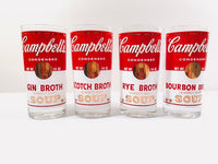 Load image into Gallery viewer, Georges Briard Signed Mid-Century Campbell&#39;s Soup Cocktail Glasses (Set of 4)
