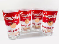 Load image into Gallery viewer, Georges Briard Signed Mid-Century Campbell&#39;s Soup Cocktail Glasses (Set of 4)
