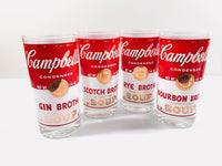 Load image into Gallery viewer, Georges Briard Signed Mid-Century Campbell&#39;s Soup Cocktail Glasses (Set of 4)
