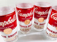Load image into Gallery viewer, Georges Briard Signed Mid-Century Campbell&#39;s Soup Cocktail Glasses (Set of 4)
