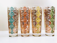 Load image into Gallery viewer, Gay Fad Signed Atomic Swirl Tall Collins Glasses (Set of 4)
