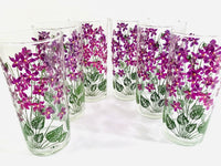 Load image into Gallery viewer, Cera Signed Mid-Century Hand Painted Violets 7 Piece Set
