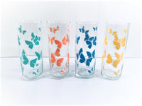 Load image into Gallery viewer, Libbey Vintage Summertime Butterfly Tall Collins Glasses (Set of 4)
