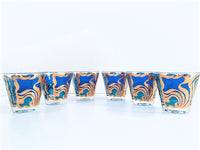 Load image into Gallery viewer, Georges Briard Signed Mid-Century Art Nouveau Old Fashion Glasses (Set of 6)
