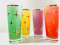Load image into Gallery viewer, Bartlett Collins Mid-Century Atomic North Star Tall Collins Cocktail Glasses (Set of 4)
