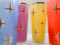Load image into Gallery viewer, Bartlett Collins Mid-Century Atomic North Star Tall Collins Cocktail Glasses (Set of 4)
