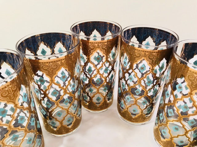 Culver Mid-Century Seville Highball Glasses (Set of 6)