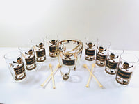 Load image into Gallery viewer, Georges Briard Signed Mid-Century Name Your Poison 15 Piece Bar Set
