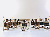 Load image into Gallery viewer, Georges Briard Signed Mid-Century Name Your Poison 15 Piece Bar Set
