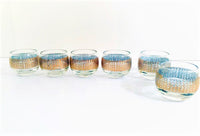 Load image into Gallery viewer, Culver Signed Mid-Century Gold Tiffany Roly Poly Whiskey Glasses (Set of 6)
