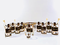 Load image into Gallery viewer, Georges Briard Signed Mid-Century Name Your Poison 15 Piece Bar Set
