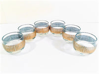 Load image into Gallery viewer, Culver Signed Mid-Century Gold Tiffany Roly Poly Whiskey Glasses (Set of 6)
