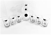 Load image into Gallery viewer, Colony Mid-Century Black and White Daisy Flower Power 7-Piece Set
