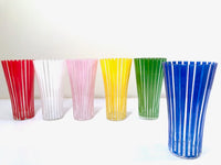 Load image into Gallery viewer, Mid-Century Bengt Orurp Johansfors Art Glass Strict (Set of 6)
