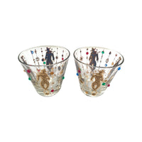 Load image into Gallery viewer, Culver Mid-Century Mardi Gras Jester With Jewels Old Fashion Glasses (Set of 2)
