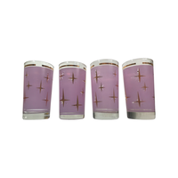 Load image into Gallery viewer, Bartlett Collins Mid-Century Lavender Atomic North Star Cocktail Glasses (Set of 4)
