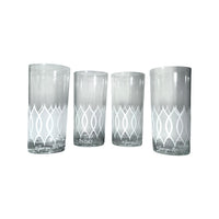 Load image into Gallery viewer, Georges Briard Signed Mid-Century Frosted White Petals Glasses (Set of 4)
