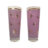Load image into Gallery viewer, Bartlett Collins Mid-Century Atomic North Star Tall Collins Cocktail Glasses (Set of 2)
