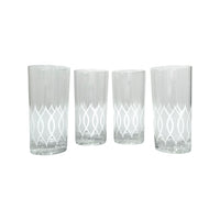 Load image into Gallery viewer, Georges Briard Signed Mid-Century Frosted White Petals Glasses (Set of 4)
