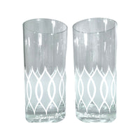 Load image into Gallery viewer, Georges Briard Signed Mid-Century Frosted White Petals Glasses (Set of 4)
