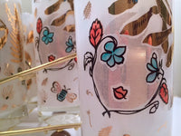 Load image into Gallery viewer, Mid-Century Mother Nature Glasses and Carrier (Set of 8 Glasses &amp; Carrier)
